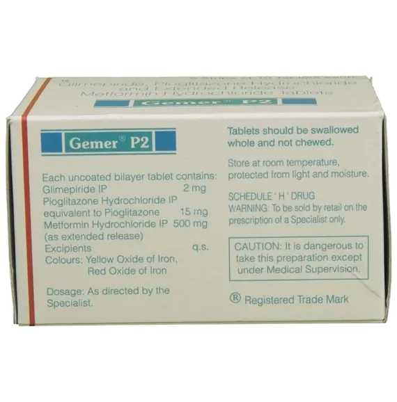 gemer p 2mg tablet 10's